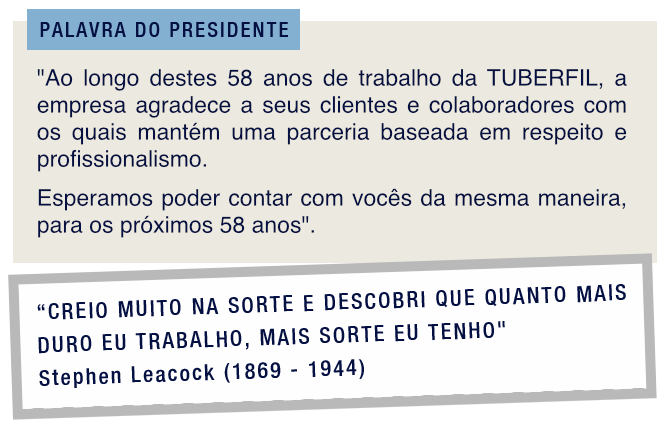 Palavra do Presidente Tuberfil